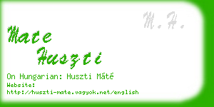 mate huszti business card